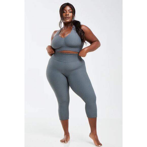 Booty By Brabants Gray Cropped Leggings CURVY - Picture 1 of 7